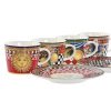 Set of Mugs with Saucers Home ESPRIT Yellow Red Porcelain 12,5 x 12...
