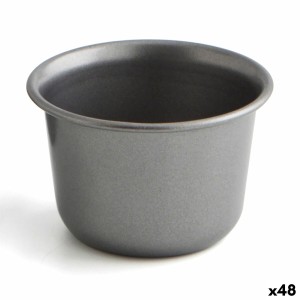 Puddingform Quid Sweet Grey Schwarz Metall (48 Stück) |  Dekoration...