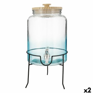 Drinks dispenser Quid Viba Multicolour Glass 7,5 L (2 Units) |  Gla...