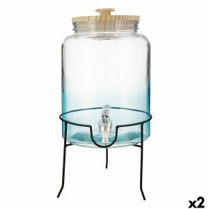 Getränkedispenser Quid Viba Bunt Glas 7,5 L (2 Stück) |  Gläser und...