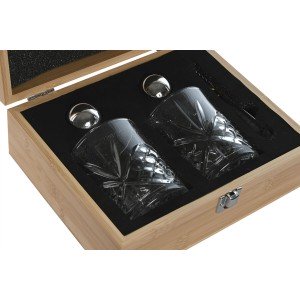 Whisky-Set Home ESPRIT natürlich Bambus Kristall |  Gläser und Krüg...