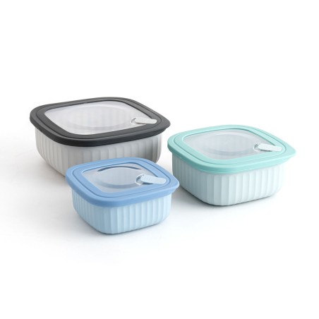 Set of lunch boxes Bidasoa Mia Multicolour Plastic BPA-free 450 ml ...