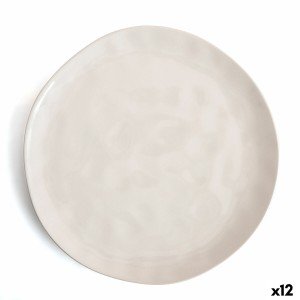 Flat Plate Bidasoa Cosmos White Ceramic 26 cm (12 Units) |  Plates,...