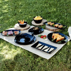 Deep Plate Quid Select Basic Black Melamin 23 cm (24 Units) |  Plat...