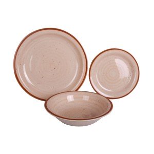 Dinnerware Set Home ESPRIT Blue Green Multicolour Pink Amber Stonew...