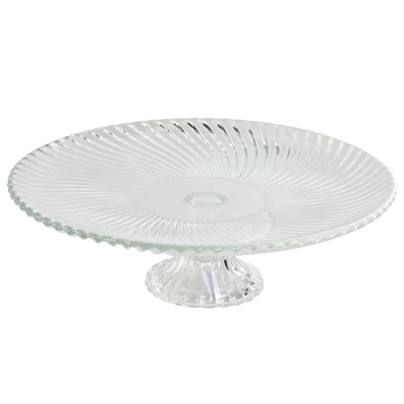 Flat Plate Home ESPRIT Transparent Crystal 26 x 26 x 8 cm |  Plates...