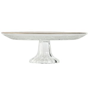 Flacher Teller Home ESPRIT Durchsichtig Gold Kristall 23 x 23 x 8 c...