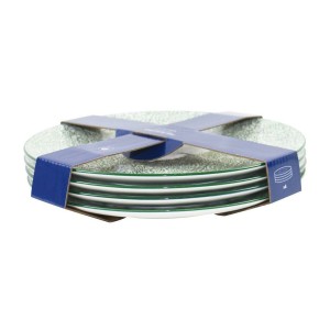 Geschirr-Set Home ESPRIT grün Steingut Mandala Araber 27 x 27 x 2,5...