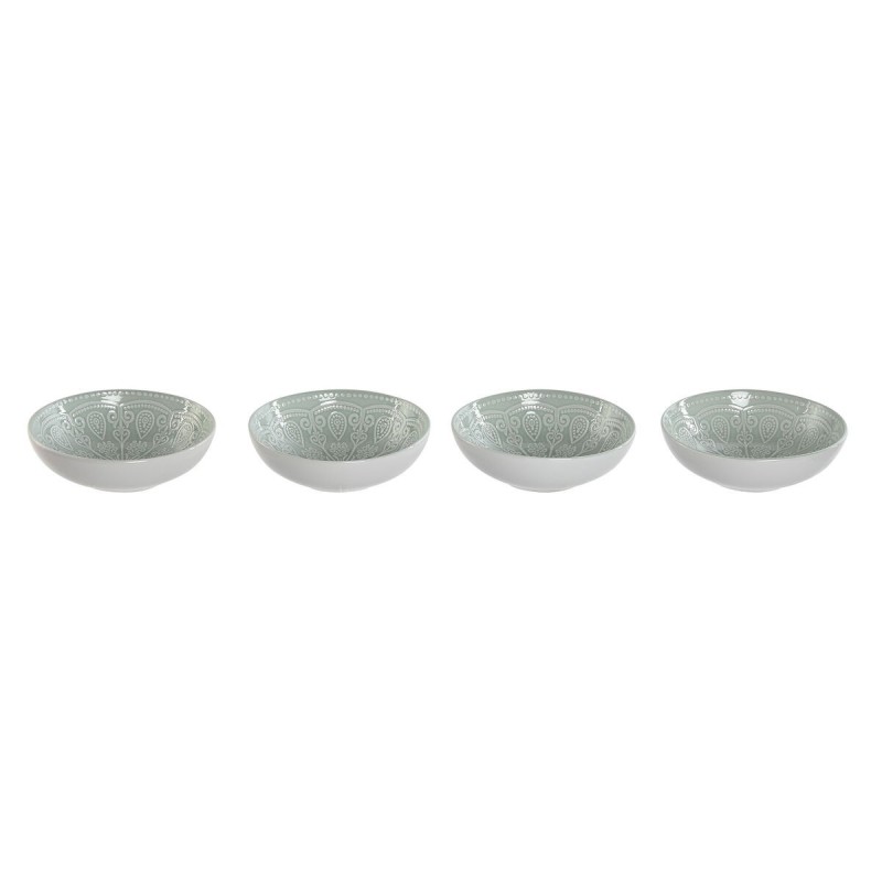 Service de vaisselle Home ESPRIT Vert Grès Mandala Arabe 18,2 x 18,...