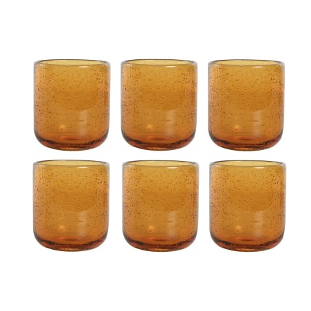 Set de Verres Home ESPRIT Ambre Verre 320 ml (6 Unités) |  Verres e...
