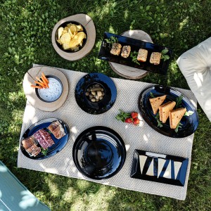 Tray Quid Select Basic Black Melamin 25 x 18 cm (24 Units) |  Plate...