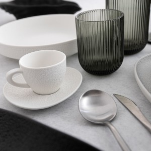Tasse Bidasoa Fosil Blanc 220 ml (8 Unités) |  Tasses et thermos   ...