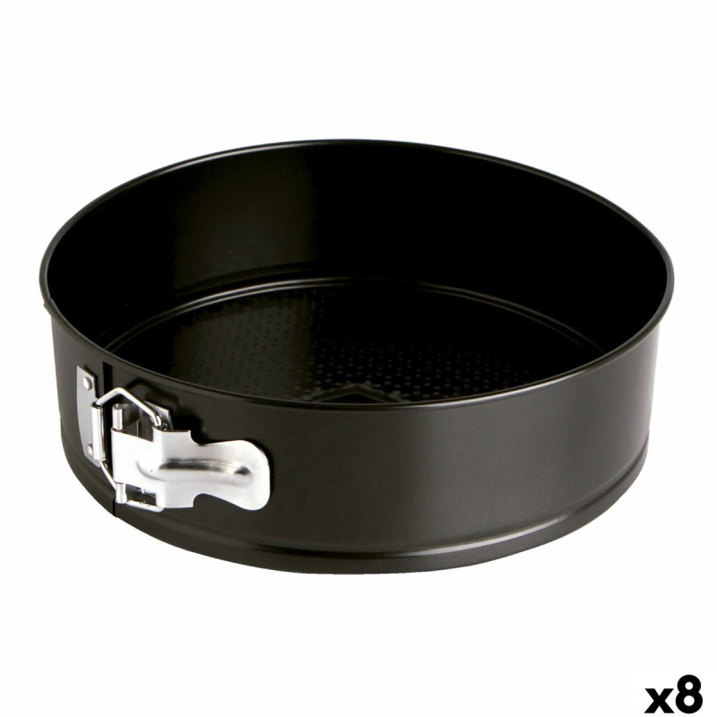 Gebäckbackform Quid Sweet Grey Schwarz Metall 24 x 6,8 cm (8 Stück)...