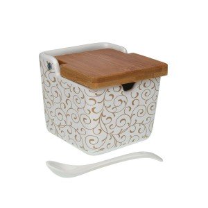 Zuckerdose Versa Serpentine aus Keramik 8,8 x 8,5 x 8,8 cm |  Weite...