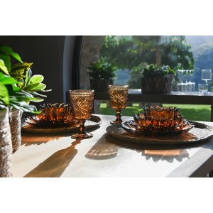 Set of cups Home ESPRIT Crystal 8,5 x 8,5 x 16,3 cm (6 Units) |  Gl...