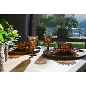 Set of cups Home ESPRIT Crystal 8,5 x 8,5 x 16,3 cm (6 Units) |  Gl...