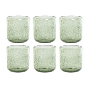 Set of glasses Home ESPRIT Green Crystal 320 ml (6 Units) |  Glasse...