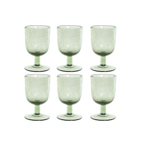 Set of cups Home ESPRIT Green Crystal 300 ml 8 x 8 x 14 cm (6 Units...