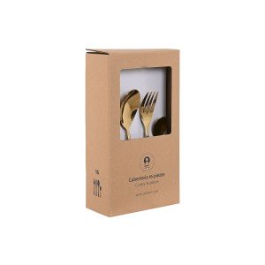 Besteck Home ESPRIT Gold Edelstahl 1,8 x 0,8 x 23,5 cm 16 Stücke | ...