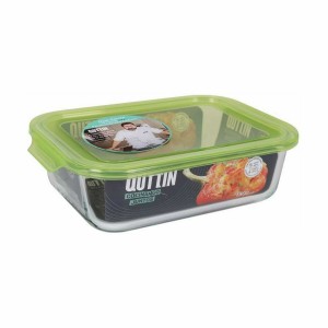 Rectangular Lunchbox with Lid Quttin Green Rectangular 1,5 L (6 Uni...