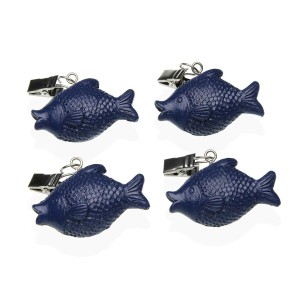 Tischdeckenklammer Versa 6 x 4 cm Fische 4 Stücke |  Untersetzer , ...