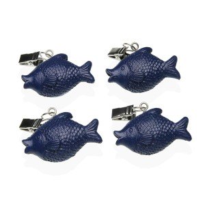 Tablecloth Clip Versa 6 x 4 cm Fish 4 Pieces |  Coasters, placemats...