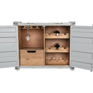 Flaschenregal Home ESPRIT Grau Himmelsblau 77 x 41 x 64 cm |  Flasc...
