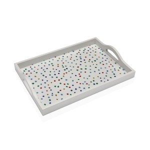 Schale Versa Dotty Holz MDF 24 x 4,5 x 34 cm |  Geschirr, Tabletts ...