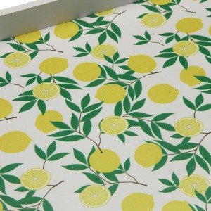 Tray Versa MDF Wood 30 x 5 x 45 cm Lemon |  Plates, platters and tr...