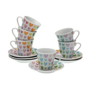 Kaffeservice Versa Porzellan Herzen |  Tassen und Thermoskannen   |...