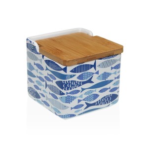 Salière avec couvercle Versa AQUA 2 Céramique Dolomite 12,2 x 11,5 ...