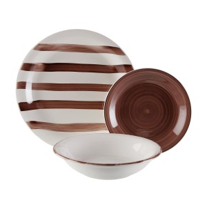 Geschirr Versa Ligia Braun 26,5 x 26,5 cm 18 Stücke |  Geschirr, Ta...