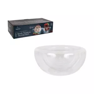 Set of bowls Inde Santa Clara Borosilicate Glass 2 Pieces |  Plates...