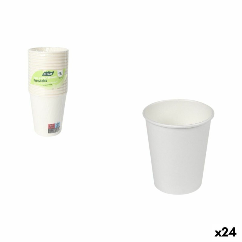 Gläserset Inde Weiß 250 ml 15 Stücke (24 Stück) |  Gläser und Krüge...