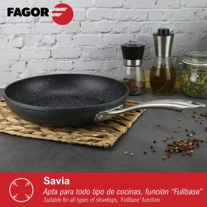 Poêle Fagor Savia Aluminium forgé Gris Ø 24 cm |  Poêles et cassero...