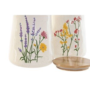 Gefäß Home ESPRIT Bunt Blomster Shabby Chic (2 Stück) |  Brotdosen,...