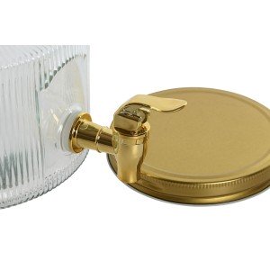 Wasserspender Home ESPRIT Gold Metall Kristall 17,8 x 25 x 15 cm | ...