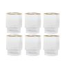 Set of glasses Home ESPRIT Transparent Golden Crystal 320 ml (6 Units)