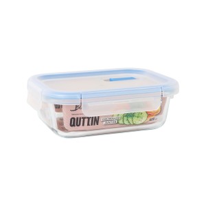 Hermetic Lunch Box Quttin Boho Transparent Rectangular 600 ml (6 Un...