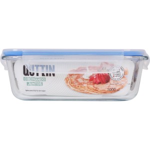 Hermetic Lunch Box Quttin Transparent Rectangular 1L (6 Units) |  L...