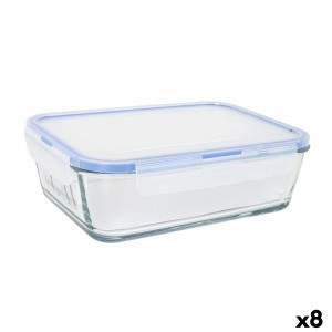 Lunchbox hermetisch LAV Grau Durchsichtig 1,9 L (8 Stück) |  Brotdo...