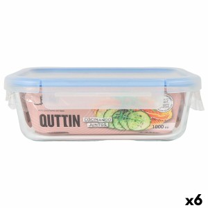 Hermetic Lunch Box Quttin Boho Transparent Rectangular 1 L (6 Units...