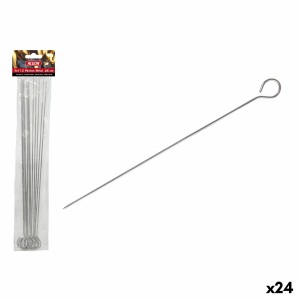 Ensemble de brochettes pour barbecue Algon Métal 25 cm 12 Pièces (2...