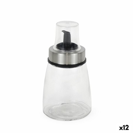 Cruet Quttin Transparent Silver Glass 200 ml 6,5 x 6,5 x 12,5 cm (1...
