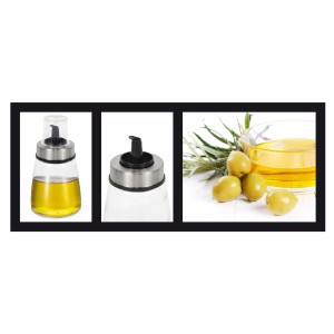 Ölfläschchen Quttin Durchsichtig Silberfarben Glas 200 ml 6,5 x 6,5...