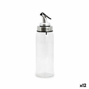 Ölfläschchen Quttin Durchsichtig Silberfarben Glas 5,5 x 5,5 x 20,5...