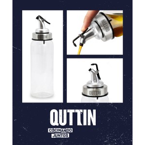Cruet Quttin Transparent Silver Glass 5,5 x 5,5 x 20,5 cm (12 Units...