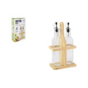 Gewürzset Quttin Braun Durchsichtig Glas Bambus 250 ml 2 Stücke (12...