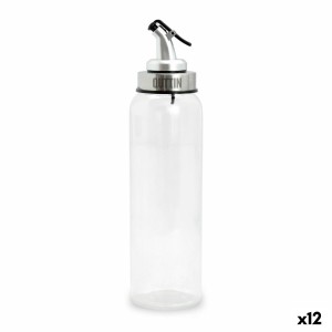 Ölfläschchen Quttin Durchsichtig Silberfarben Glas 0,5 L 6 x 6 x 26...