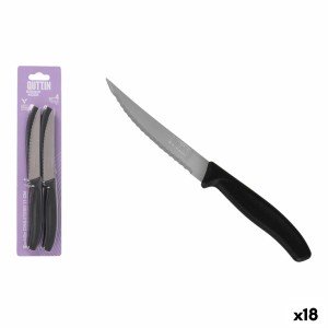 Ensemble de couteaux à viande Quttin Noir Argenté Acier inoxydable ...